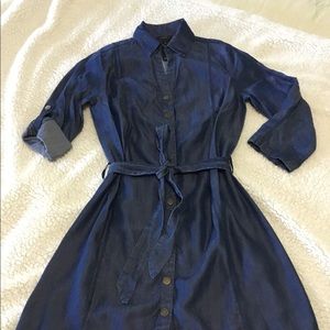 Shirtdress Trench Belted Mini Dress